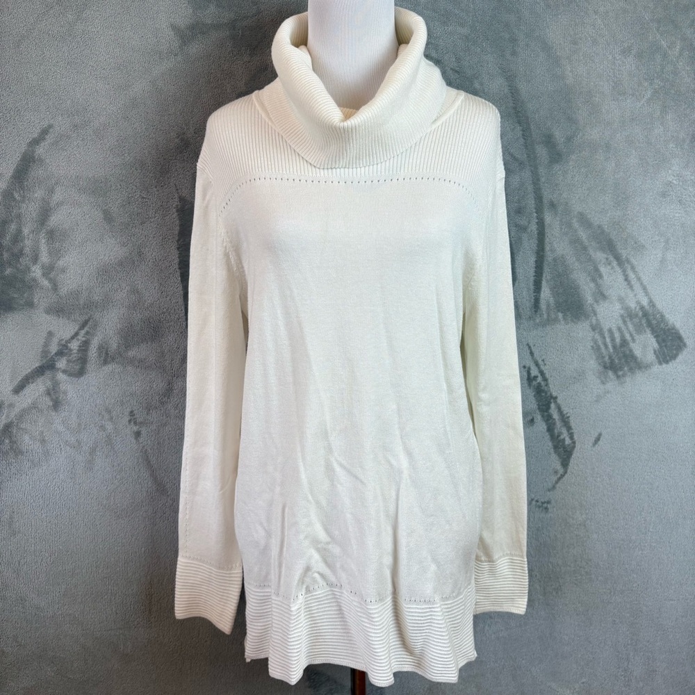 Tribal Cream Cowl Neck Sweater Wmn’s Sz P/S